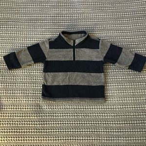 OshKosh B'gosh Quarter Zip Fleece Striped Shirt